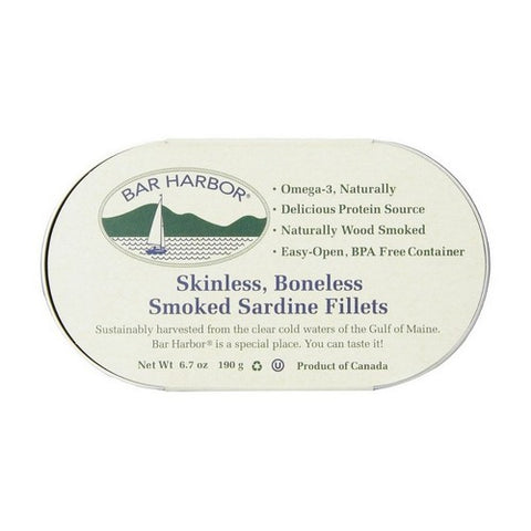 Bar Harbor, Sardine Fillet Smkd Sbnls, 6.7 Oz(Case Of 12)