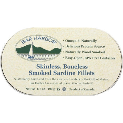 Bar Harbor, Sardine Fillet Smkd Sbnls, 6.7 Oz(Case Of 12)