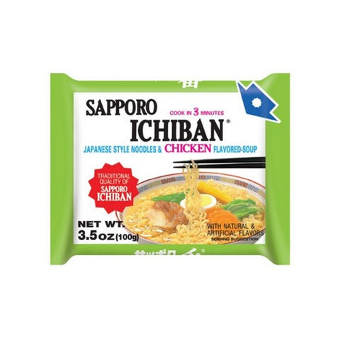 Sapporo, Ichiban Noodle Chicken, 3.5 Oz(Case Of 24)
