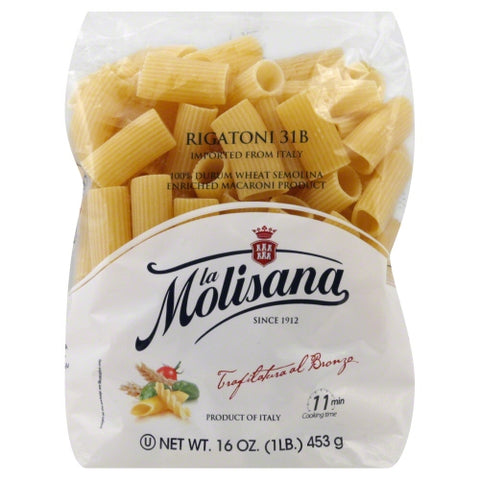 La Molisana, Pasta Rigatoni Bronzo, 16 Oz(Case Of 12)