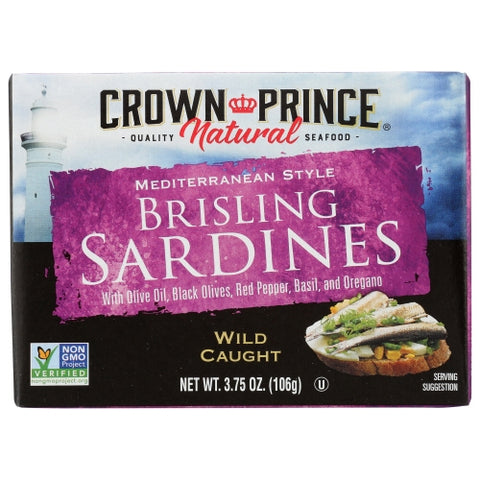 Crown Prince, Sardine Brisling Mdtrn St, 3.75 Oz