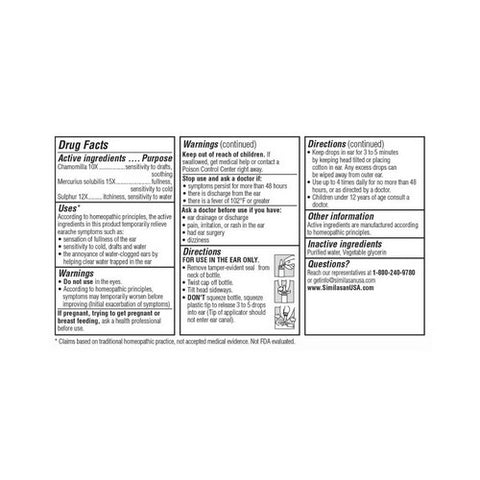 Similasan, Ear Relief, 0.33 Fl Oz