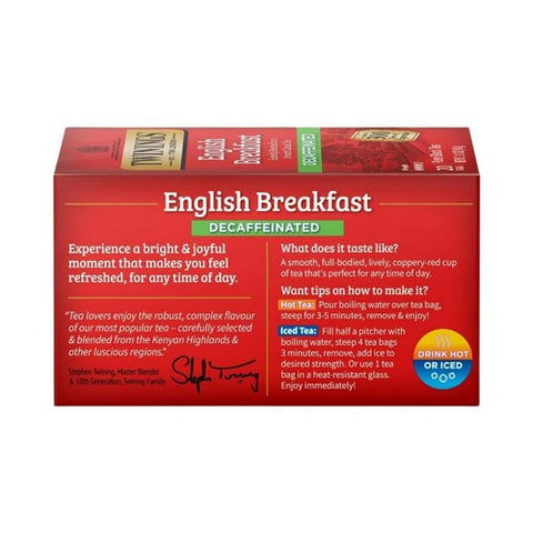 Twinings Tea, Tea Englsh Brkfst Decaf, 50 Bags(Case Of 6)