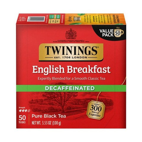 Twinings Tea, Tea Englsh Brkfst Decaf, 50 Bags(Case Of 6)