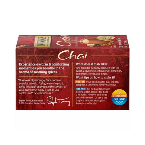 Twinings Tea, Tea Chai, 20 Bags(Case Of 6)