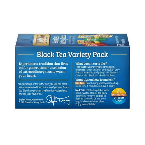Twinings Tea, Tea Variety Pack, 20 Bags(Case Of 6)