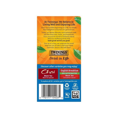 Twinings Tea, Tea Variety Pack, 20 Bags(Case Of 6)