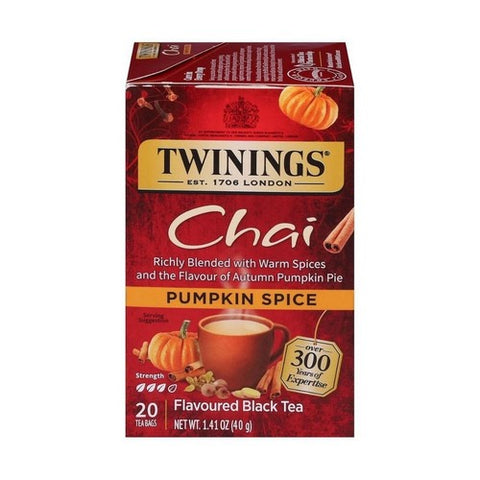 Twinings Tea, Tea Chai Pmpkn Spice, 20 Bags(Case Of 6)
