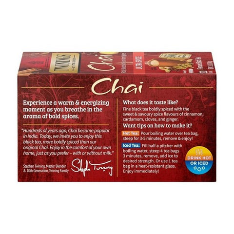 Twinings Tea, Tea Chai Ultra Spice, 20 Bags(Case Of 6)