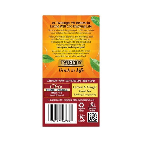 Twinings Tea, Tea Chai Ultra Spice, 20 Bags(Case Of 6)