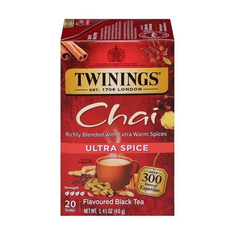 Twinings Tea, Tea Chai Ultra Spice, 20 Bags(Case Of 6)