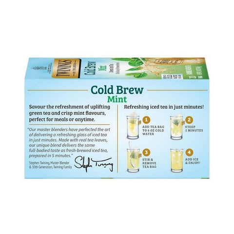 Twinings Tea, Tea Cold Brw Grn Mint, 20 Bags(Case Of 6)