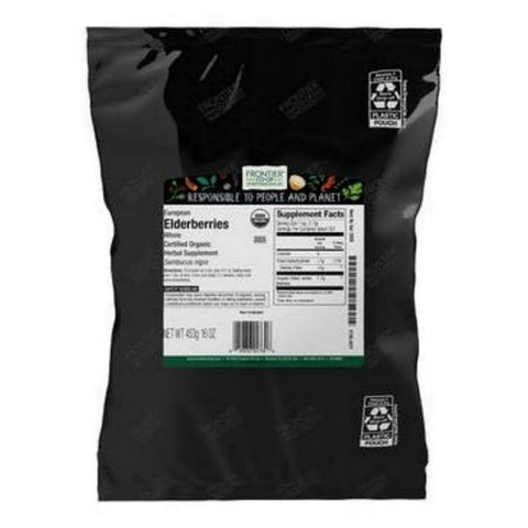 Frontier Coop, Organic Whole Elder European Berries, 16 Oz