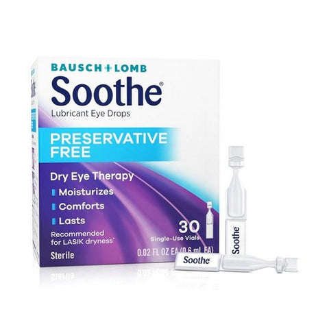 Bausch + Lomb, Eye Lubricant Eye Drops, 0.02 Oz, Box Of 28