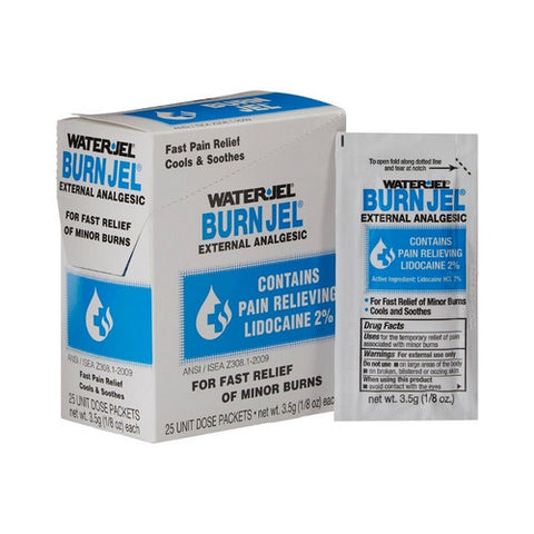 Water Jel, Burn Relief Water Jel, 3.5 Grams, Box Of 25