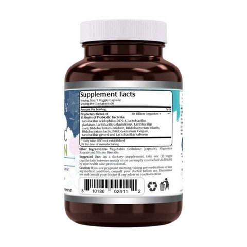 Amazing Nutrition, Amazing Flora Probiotic 30 Billion with 10 Best Probiotic Strains, 60 Veg Caps