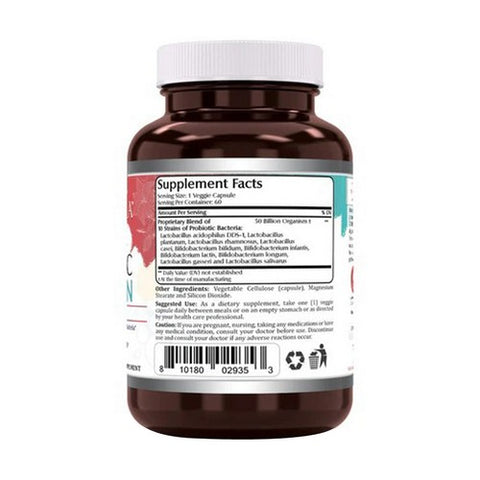 Amazing Nutrition, Amazing Flora Women's Probiotic 10 Strains 50 Billion, 60 Veg Caps