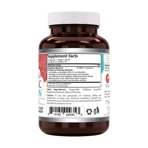 Amazing Nutrition, Amazing Flora Women's Probiotic 10 Strains 50 Billion, 60 Veg Caps