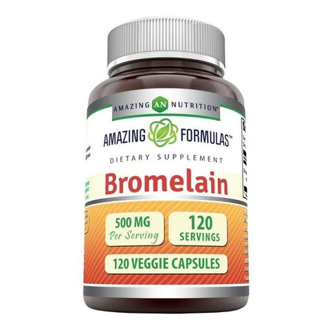 Amazing Nutrition, Amazing Formulas Bromelain, 500 mg - 2400 GDU, 120 Veg Caps