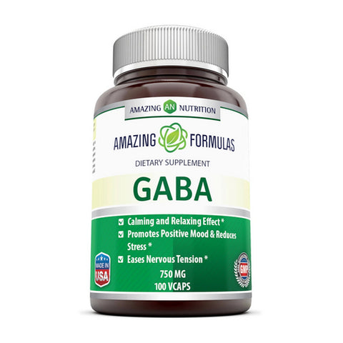 Amazing Nutrition, Amazing Formulas Gaba, 750 mg, 100 Veg Caps