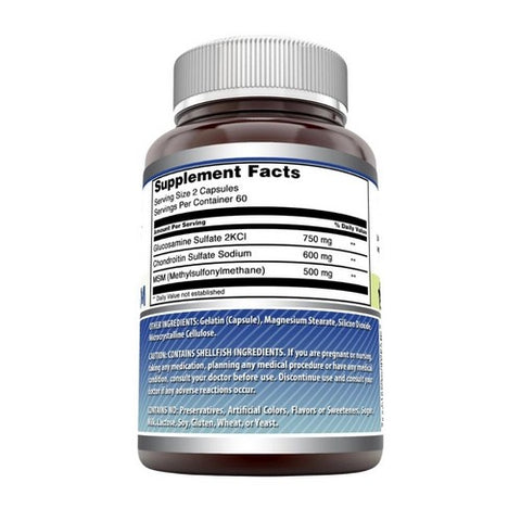 Amazing Nutrition, Amazing Formulas Glucosamine + Chondroitin + MSM, 120 Caps