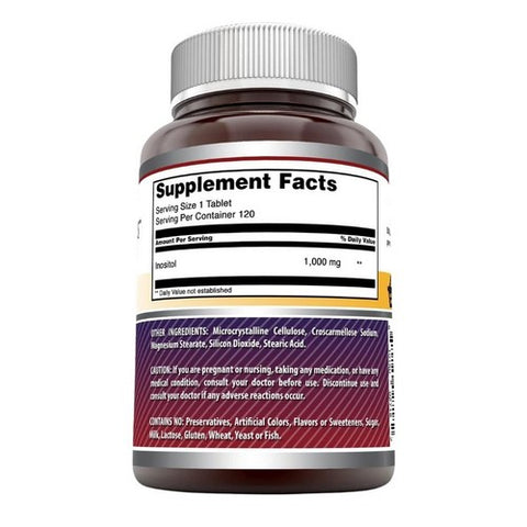 Amazing Nutrition, Amazing Formulas Inositol, 1000 mg, 120 Tabs
