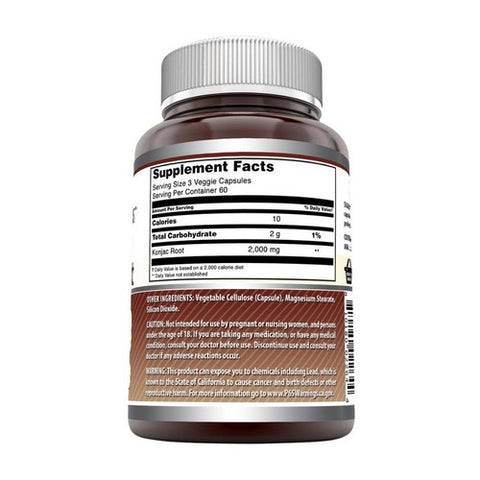 Amazing Nutrition, Amazing Formulas Konjac Root, 2000 mg, 180 Veg Caps
