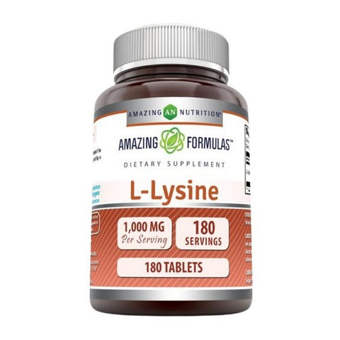 Amazing Nutrition, Amazing Formulas L-Lysine, 1000 mg, 180 Veg Tabs