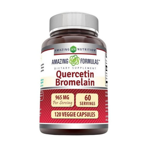 Amazing Nutrition, Amazing Formulas Quercetin with Bromlain, 500 mg, 120 Veg Caps