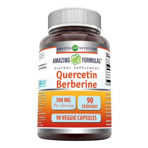 Amazing Nutrition, Amazing Formulas Berberine & Quercetin, 250 mg/250 mg, 90 Veg Caps