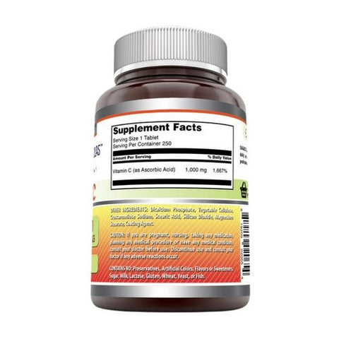 Amazing Nutrition, Amazing Formulas Vitamin C, 1000 mg, 250 Tabs