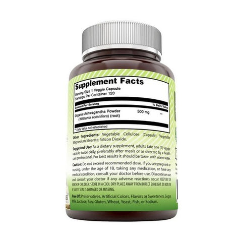 Amazing Nutrition, Amazing India Ashwagandha, 500 mg, 120 Veg Caps