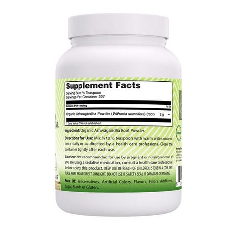Amazing Nutrition, Amazing India Organic Ashwagandha Powder, 16 Oz