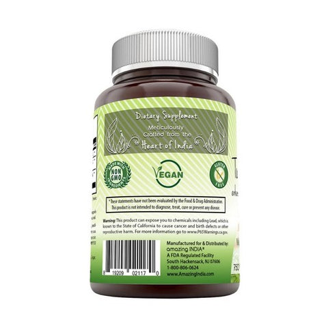 Amazing Nutrition, Amazing India Turmeric Curcumin with Bioperine, 750 mg, 180 Veg Caps