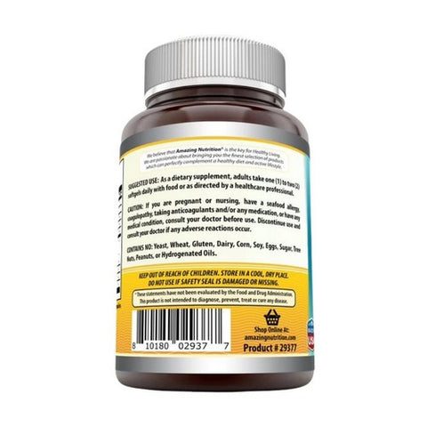 Amazing Nutrition, Amazing Omega Norwegian Cod Liver Oil, 1250 mg, Fresh Lemon 120 Softgels