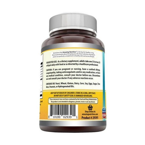 Amazing Nutrition, Amazing Omega Norwegian Fish Oil, 1250 mg, Orange 120 Softgels