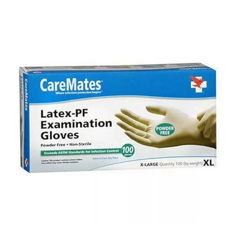 Caremates, Latex-Pf Examination Gloves X-Large, 100 Each