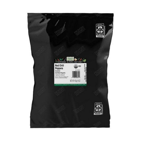 Frontier Coop, Organic Crushed Red Chili Peppers, 16 Oz