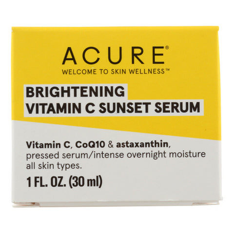 Acure, Brightening Vitamin C Sunset Serum, 1 Oz