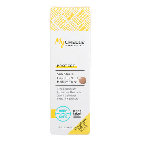 MyChelle Dermaceuticals, Sun Shield Liquid SPF 50 Medium/Dark, 1.2 Oz