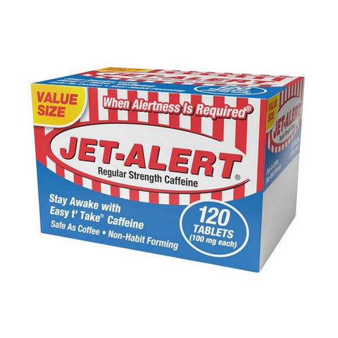 Jet-Alert, Jet-Alert Caffeine Regular Strength, 100 Mg, 120 Count
