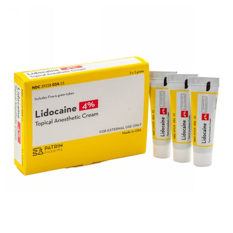Patrin, Lidocaine 4% Topical Cream, 5 Grams