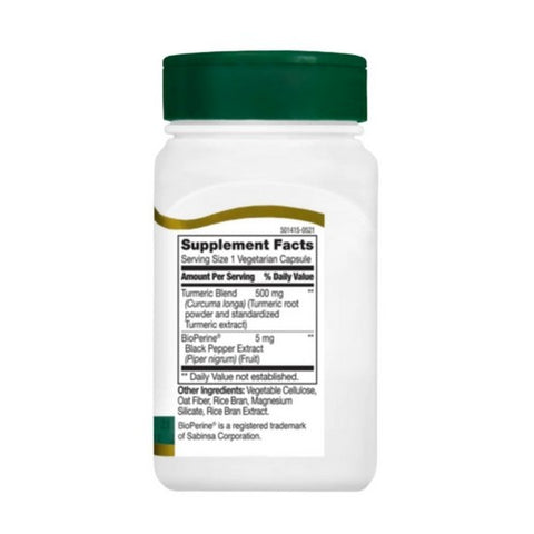 21st Century, Turmeric With Balck Pepper, 500 Mg, 60 Caps