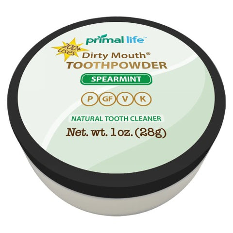 Primal Life Organics, Toothpowder Spearmint, 1 Oz