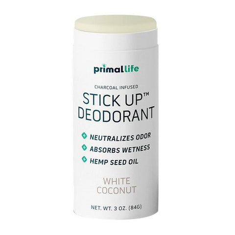 Primal Life Organics, StickUp White Coconut Deodorant, 3 Oz