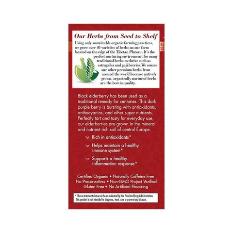 Bravo Tea & Herbs, Organic Tea Elderberry, 20 Bags