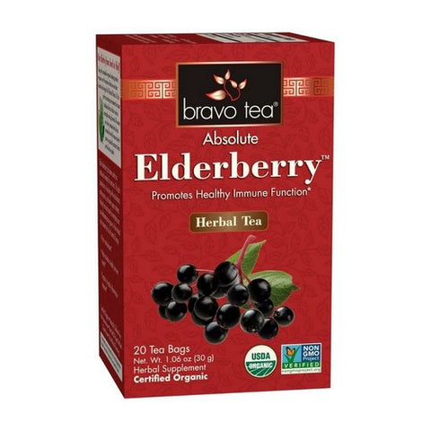 Bravo Tea & Herbs, Organic Tea Elderberry, 20 Bags