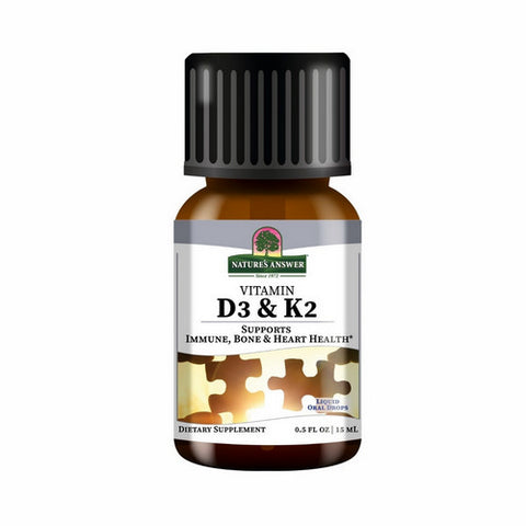 Nature's Answer, Vitamin D3 & K2 Drops, .5 Oz