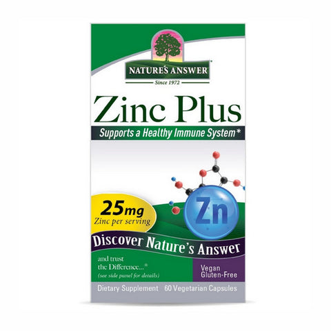 Nature's Answer, Zinc Plus, 25 Mg, 60 Veg Caps