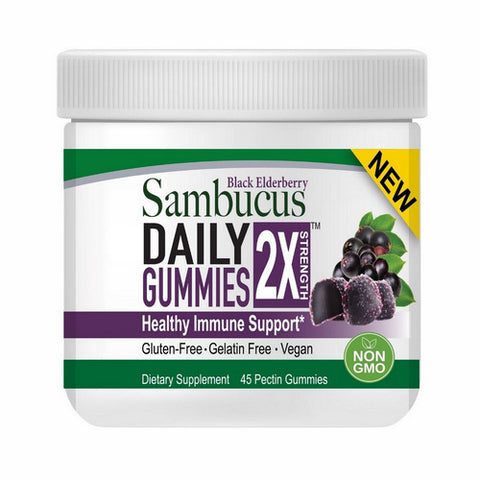 Nature's Answer, Sambucus Daily Gummies 2X Strength, 45 Count
